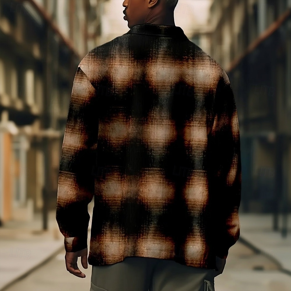 Ανδρικά Γεωμετρικό Πλέγμα / καρό Κοτλέ πουκάμισο Μπουφάν πουκάμισο Παντελόνι Μακρυμάνικο Καθημερινό ΕΞΩΤΕΡΙΚΟΥ ΧΩΡΟΥ Καθημερινή Ένδυση Φθινόπωρο Χειμώνας Απορρίπτω 2026 - $31.99 –P2