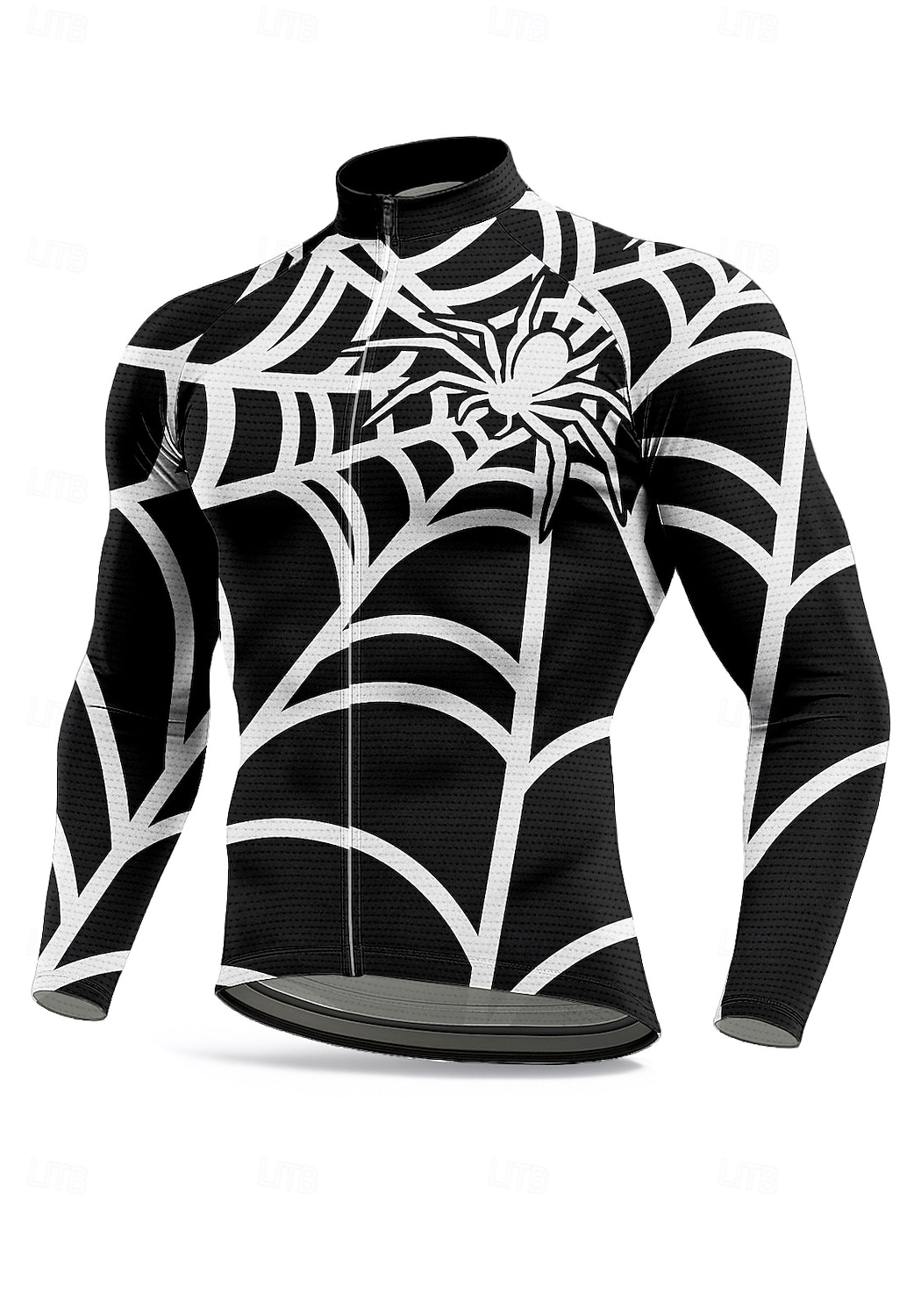 Homme Hauts Maillot de cyclisme Graphique Géométrique Araignée manche longue Cyclisme Maillot Top avec 3 poches arrière Soleil Protection solaire Écran solaire Séchage Rapide Des sports Noir Vêtement de 2026 ? $34.99 –P1