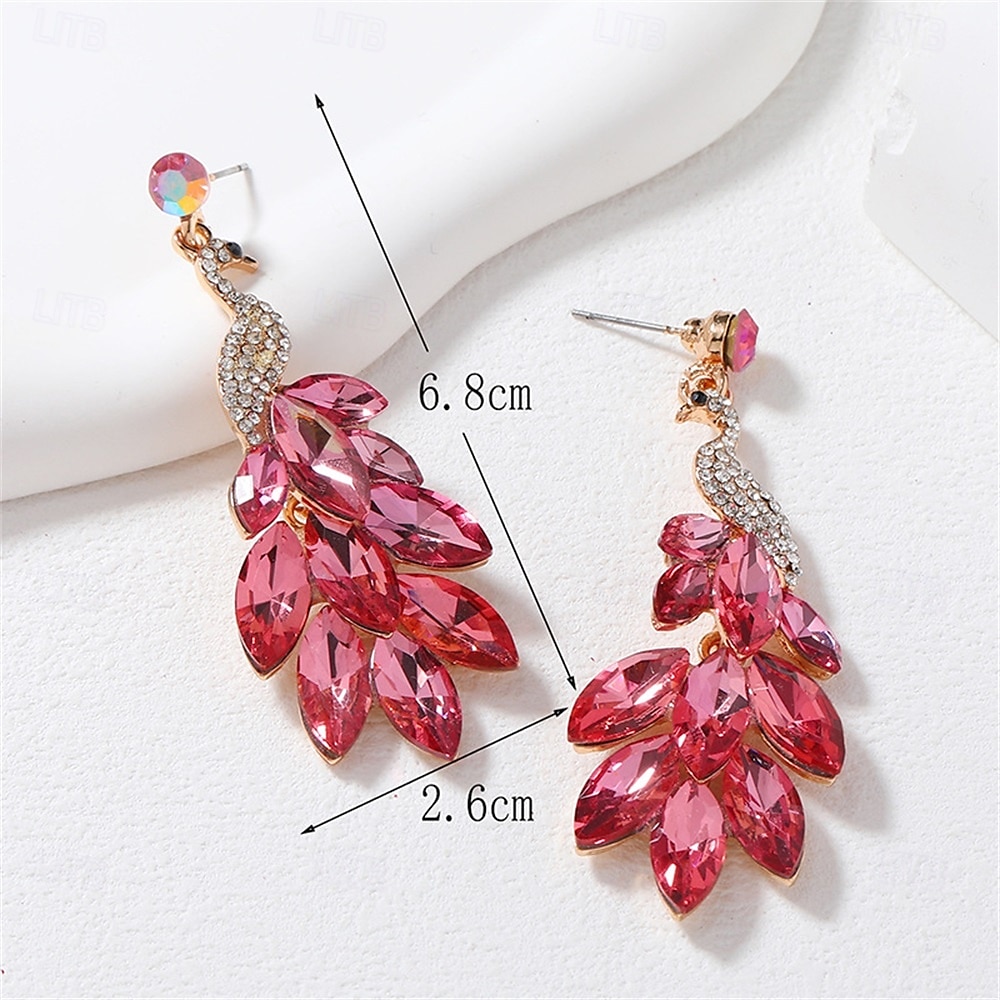 Boucle d'Oreille Créoles Le style rétro Poire Goutte ancien Mode Déclaration Des boucles d'oreilles Bijoux Rose foncé / Turquoise / Rose clair Pour Mariage Soirée Fête 1 Paire de 2025 ? $9.99 –P6