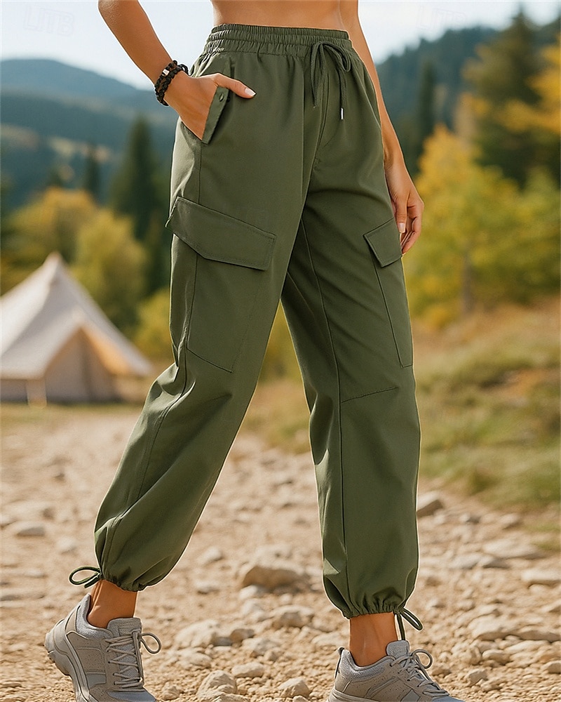 Dámské Kargo kalhoty Dağcı Pantolonu Běžecké kalhoty Jaro Podzim Venkovní Běžný Voděodolný Větruvzdorné Kalhoty Šňůrky Elastický pas Černá Armádní zelená Outdoor a turistika Lov Běh S M L XL XXL 2026 - $24.99 –P3
