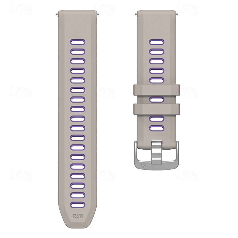 Klokkerem til Garmin Forerunner 570 47 mm/265 (musikk)/255 (musikk)/Venu 3/Vivoactive 4 Marq Descent Quatix 22 mm silikonrem i rustfritt stål, tofarget 2025 - $15.99 –P18