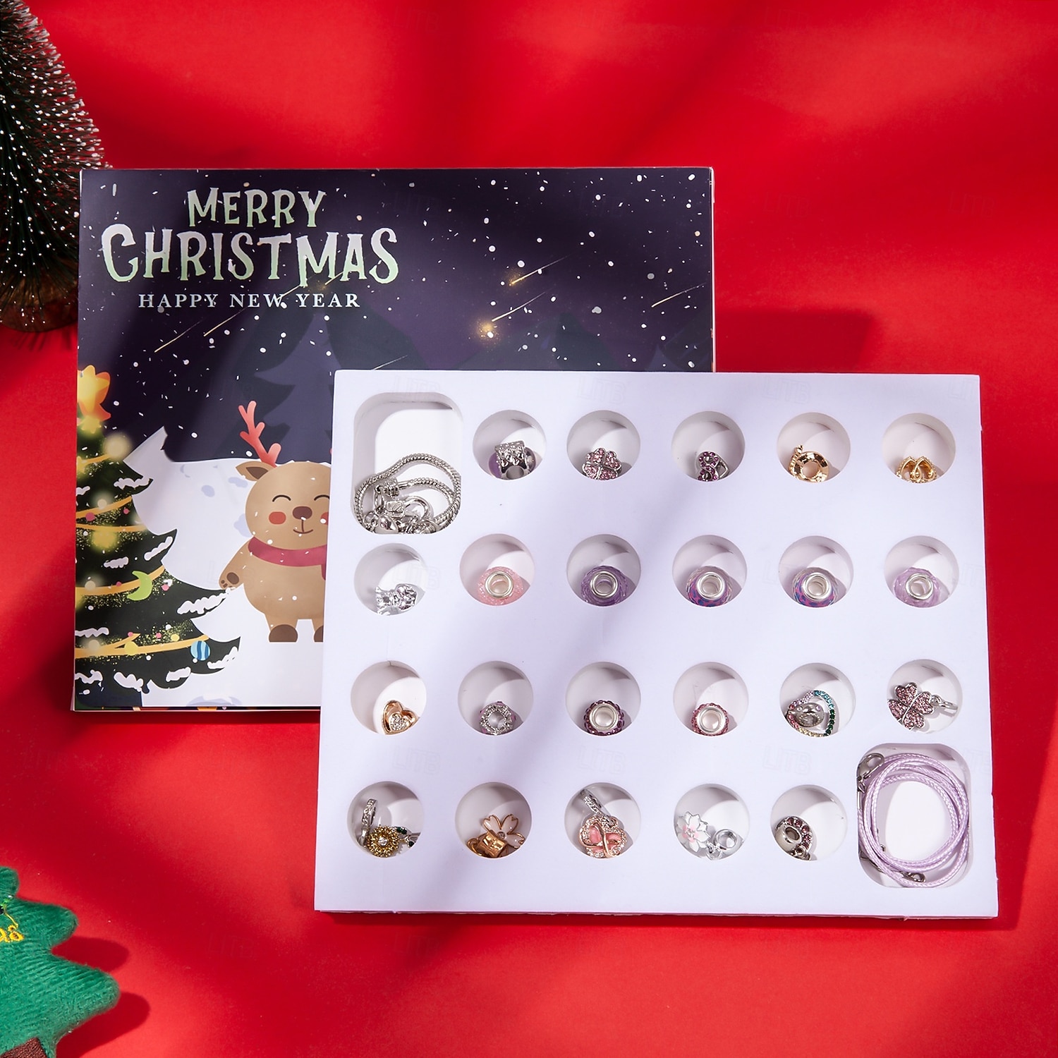 Christmas Advent Calendar Bracelets 2025 for Girls, 24 Days DIY Jewelry Making Kit with 22 Charm Beads and 2 Adjustable Bracelets, Xmas Countdown Gift for Kids Teens Women 2025 - $14.99 –P9