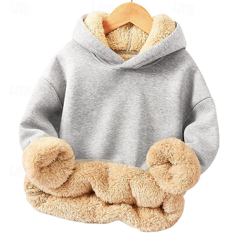 Barn Unisex Pojkar hoodie med dragkedja Ensfärgat Långärmad Vinter Mode Förtjusande Polyester Utomhus 2025 - $22.99 –P3