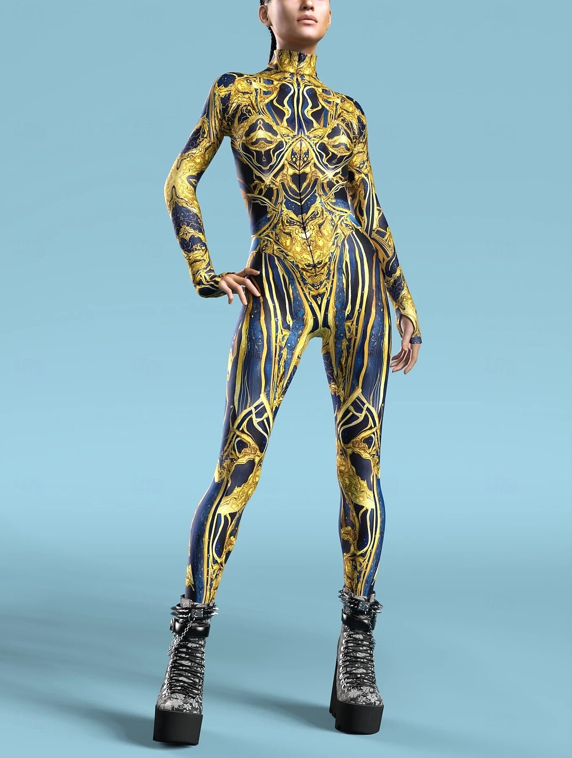 Mønstrede Zentai-drakter Cosplay kostyme Kroppsdrakt Printer Karnevalskostyme heldekkende drakter Herre Dame Gutt Sexy kostyme Halloween Kostyme til Ytelse Fest Maskerade Barne Voksne 2025 - $29.99 –P6
