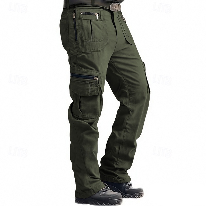 Men's Cargo Pants Trousers Buttons Multi Pocket Plain Wearable Outdoor Daily Camping & Hiking Fashion Classic Black Yellow 2026 - $31.99 –P3