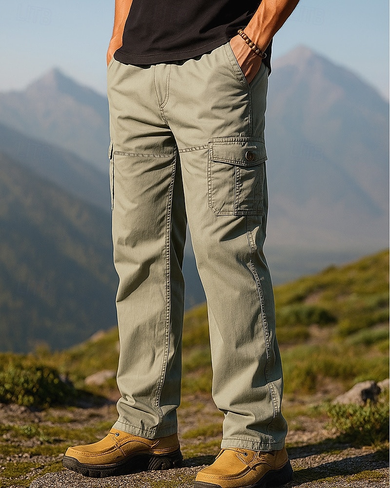 Herren Cargohosen Wanderhosen Frühling Herbst Außen Normale Passform Wasserdicht Winddicht Unterteile Tasche Schwarz Armeegrün Baumwolle Camping / Wandern Laufen S M L XL XXL 2026 - $28.99 –P1