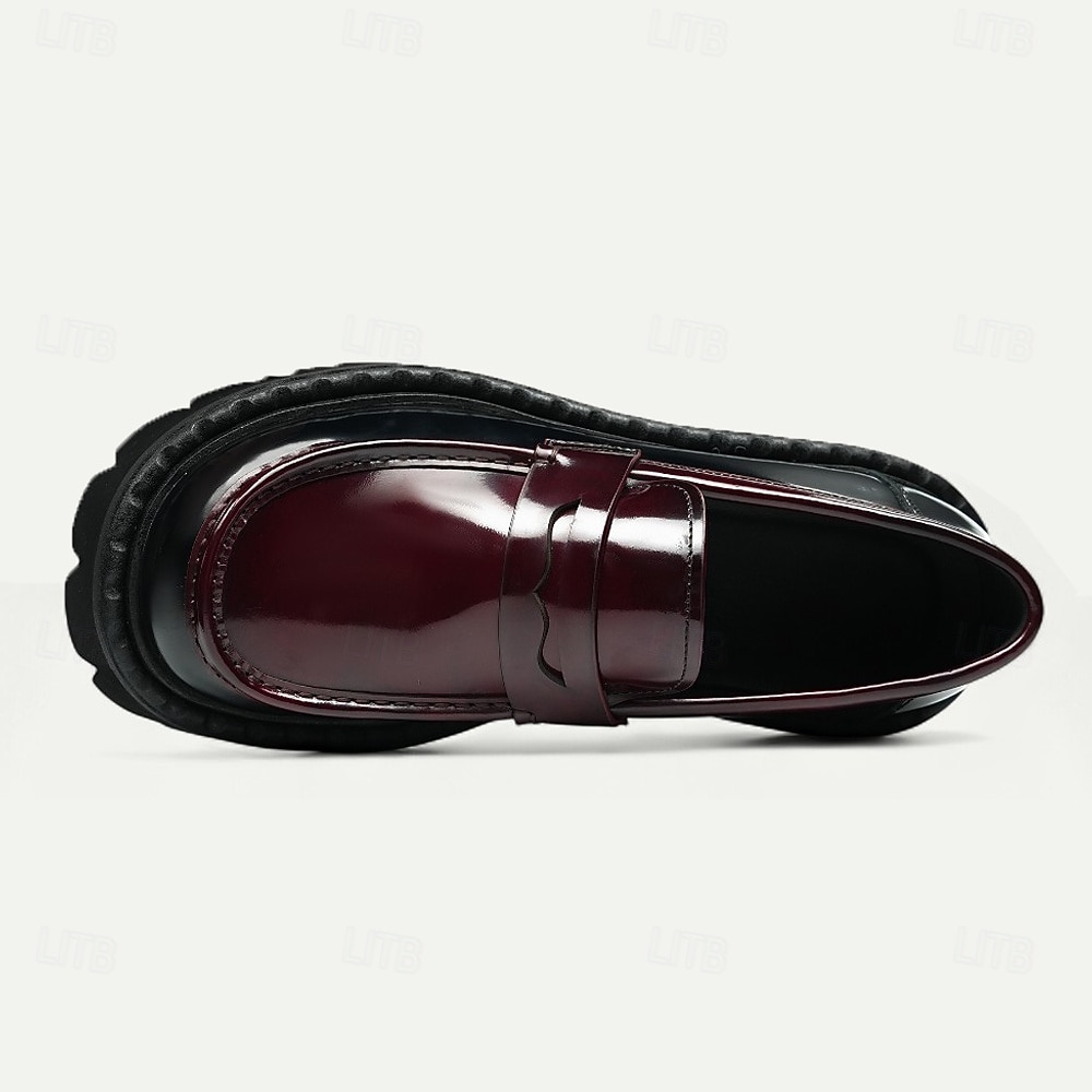 Мужские пенни-лоферы из натуральной кожи, винтажные коричневые, деловые, повседневные туфли для повседневной носки и вечерних мероприятий 2026 - $109.99 –P19