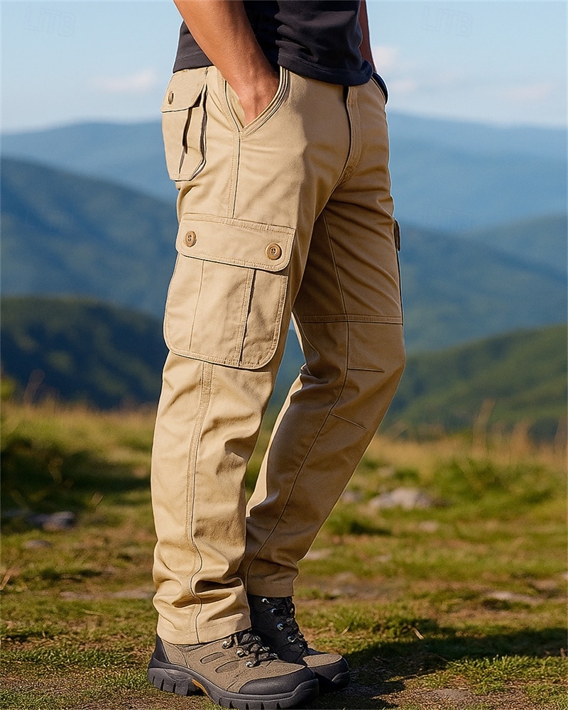 בגדי ריקוד גברים מכנסי קרב מכנסי קרגו מכנסיים לטיולי הליכה אביב סתיו חיצוני רגיל עמיד למים עמיד מכנסיים כיס צהוב צבא שחור כותנה מחנאות וטיולים ציד ריצה S M L XL XXL 2026 - $38.99 –P1