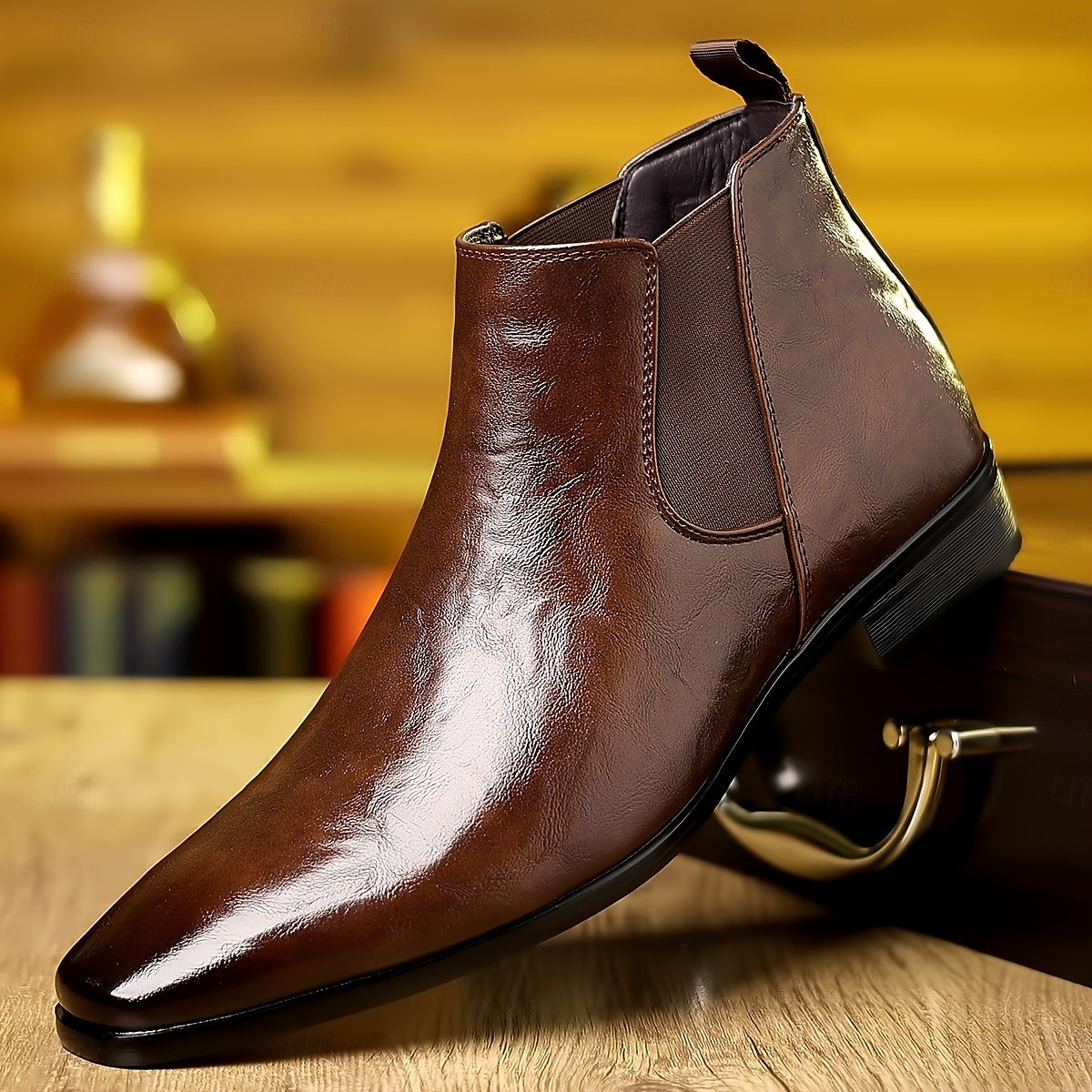 Bottines Chelsea marron pour homme – bottines élégantes pour le bureau, les réunions d'affaires et les tenues formelles de 2025 ? $42.99 –P1