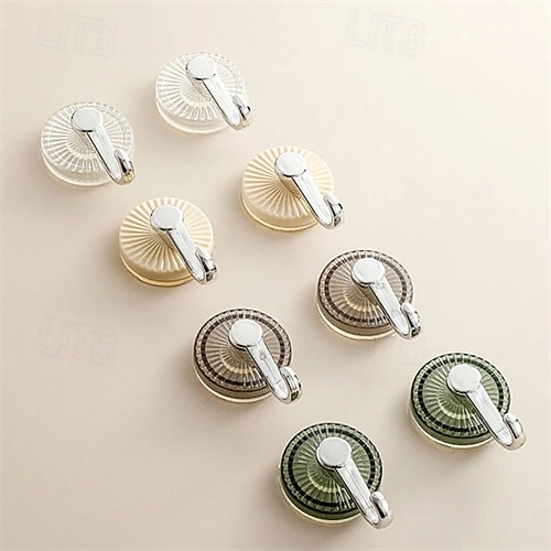 4 stk kraftige sugekoppkroker, luksuriøse baderomskroker uten boring, kraftige vakuumkroker for håndkle, badekåpe, kjøkken og dørheng 2026 - $16.99 –P9