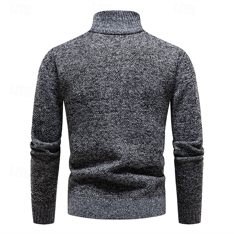 Per uomo Felpa Maglione Maglione con zip a un quarto A Coste Maglia Top Regolari Lavorato a maglia Slim Fit Semplice Colletto Mao Maglieria Contemporaneo Casuale Abbigliamento quotidiano Abbigliamento del 2026 a $22.99 –P6