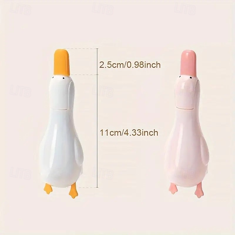 2 Stück Haarfänger in Form einer Cartoon-Ente – wiederverwendbares Abflusssieb aus Kunststoff mit Clip und Klebstoff zur Haarentfernung in Küche, Bad, Terrasse und Toilettenabfluss 2025 - $10.99 –P3