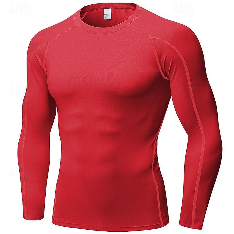 Per uomo Maglia a compressione Strato di base per l'allenamento T-shirt Fitness Manica Lunga Top Athleisure Autunno Asciugatura Rapida Palestra Pallacanestro Atletico abbigliamento sportivo del 2025 a $20.99 –P11
