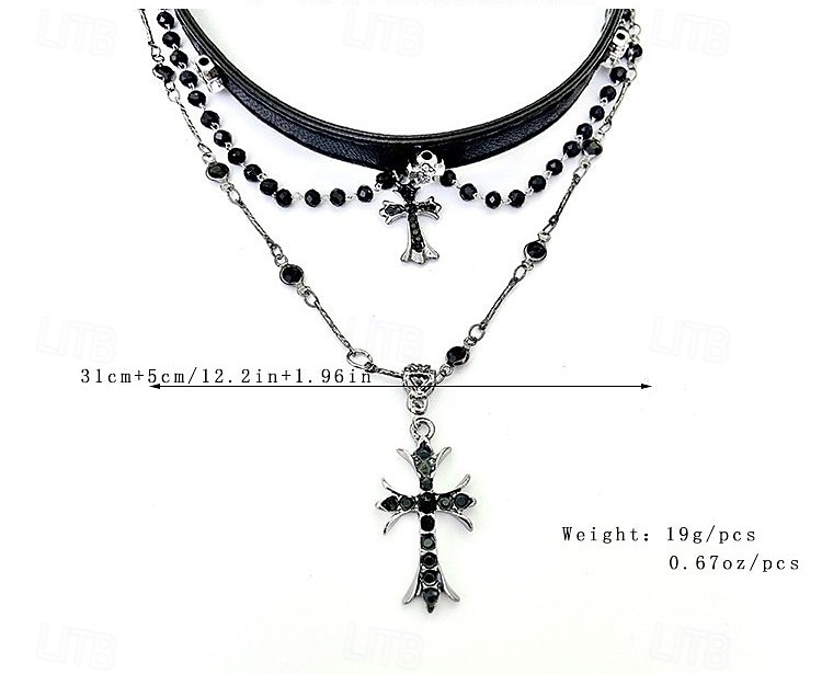 Панк & Готика Ожерелья колье Крест кулон ведьма Вампиры Маскарадный костюм Жен. Хэллоуин Карнавал Выступление Для вечеринок Повседневные Взрослые 1 ожерелье Все сезоны 2026 - $9.99 –P3