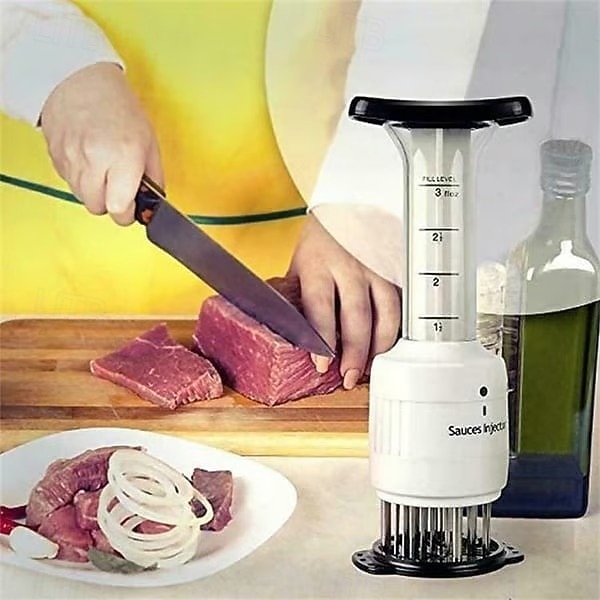 iniettore per carne in acciaio inossidabile, utensile da cucina, ago per bistecche, ammorbidente, accessorio per barbecue, siringa da cucina, infusore di aromi, arrosti succosi, elementi essenziali del 2026 a $21.99 –P2