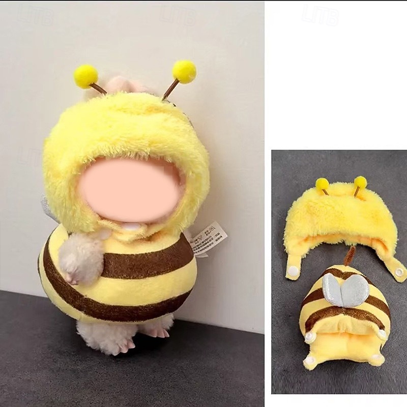 17 cm dockkläder, kläder, setdesigner, söta dockkläder, nyckelringar, tillbehör, fejkdjursstil, jumpsuit, kläder (bi-dinosaurier, tempura) 2025 - $16.99 –P9