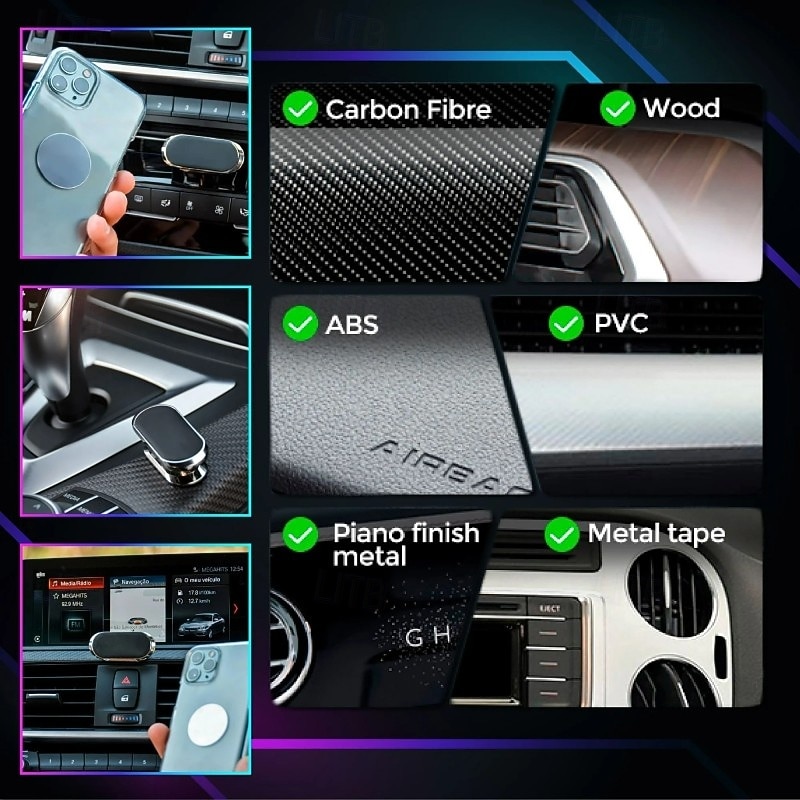 Suport auto ultra magnetic flexibil, cu aspirație puternică, suport reglabil pentru bord, suport magnetic pliabil pentru telefon mobil, suport universal pentru navigație GPS 2026 - $9.99 –P4