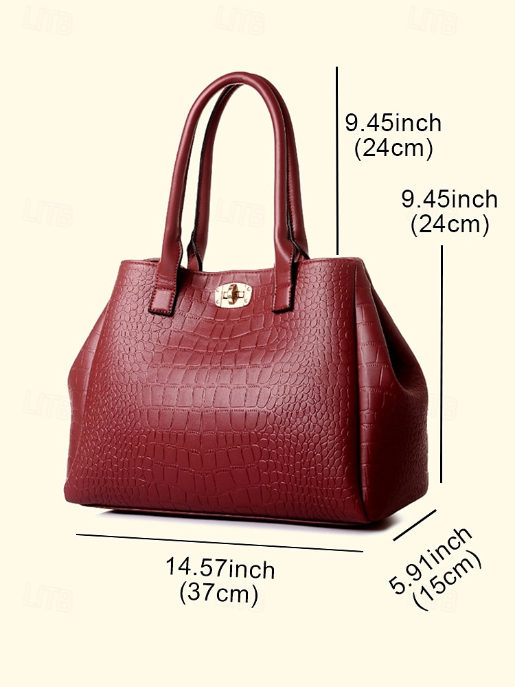 Комплект женских сумок из кожи крокодила, включающий сумку через плечо, дамскую сумочку и кошелек для монет, с элегантным и модным дизайном, подходит для официальных мероприятий и повседневного использования на работе. 2026 - $42.99 –P15