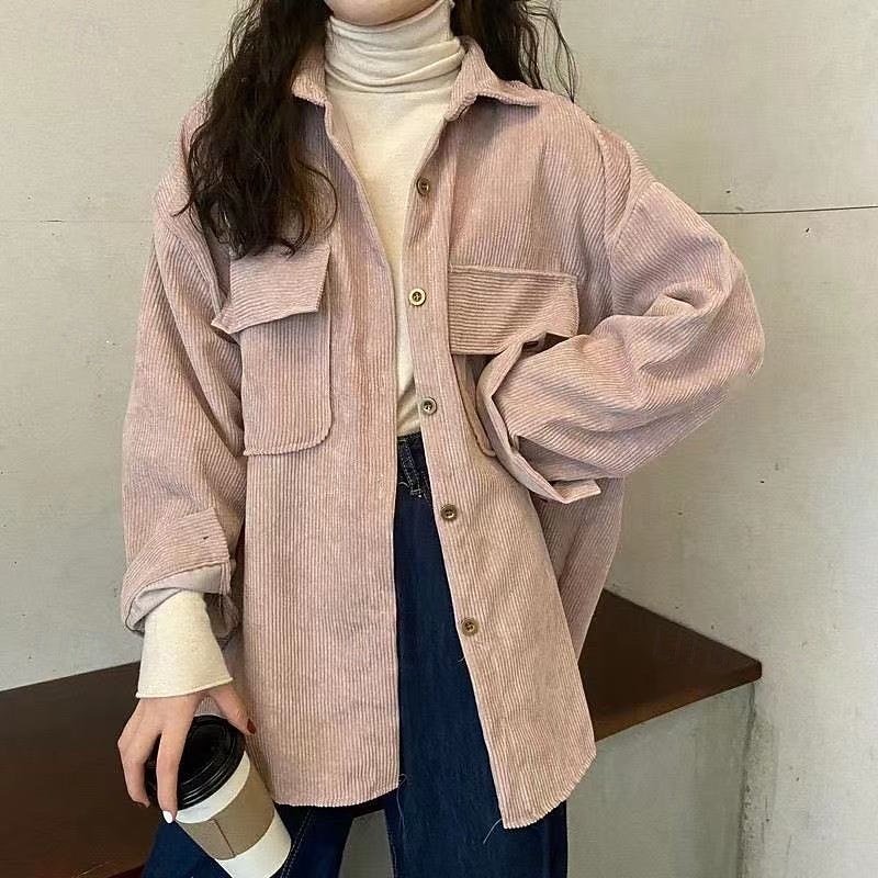 Damesoverhemd effen kleur elegant vintage dagelijks lange mouw bisschopsmouw overhemd kraag lange tops werk dagelijks uitgaan roze bruin abrikoos lente herfst winter lente, herfst, winter 2025 - $28.99 –P1
