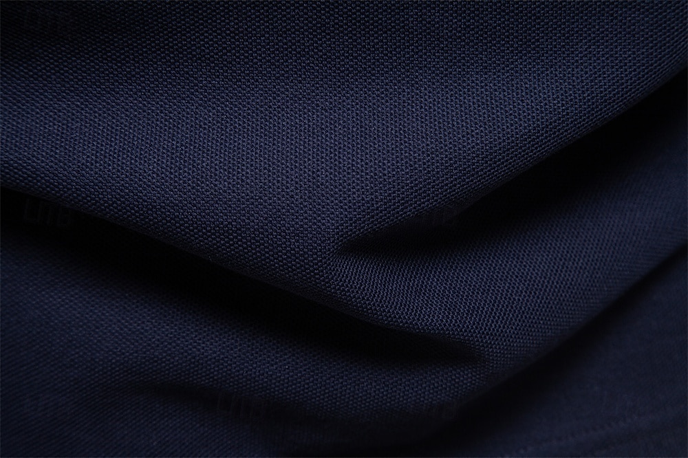 Hombre Polo Trabajo Negocio Cuello Vuelto Manga Larga Ocio Cómodo Plano Bloque de Color Puro Todas las Temporadas Ajuste regular Rojo rubí Negro Blanco Azul Marino Oscuro Gris claro Verde Ejército 2026 - $22.99 –P43