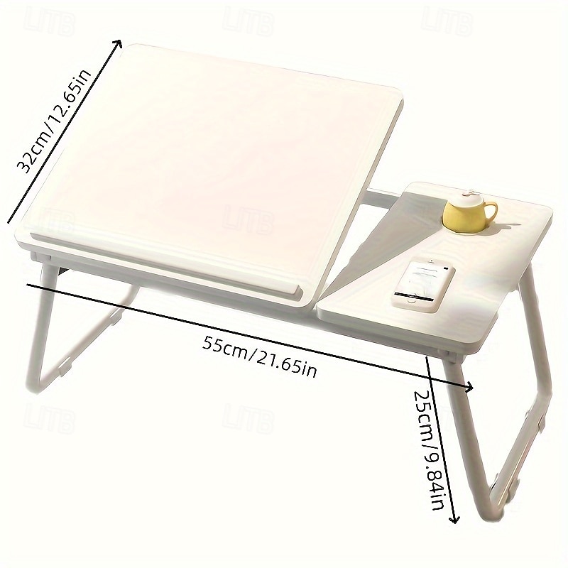 Mesa de estudio plegable ajustable de cinco velocidades con portavasos y tira antideslizante. 2025 - $106.99 –P5