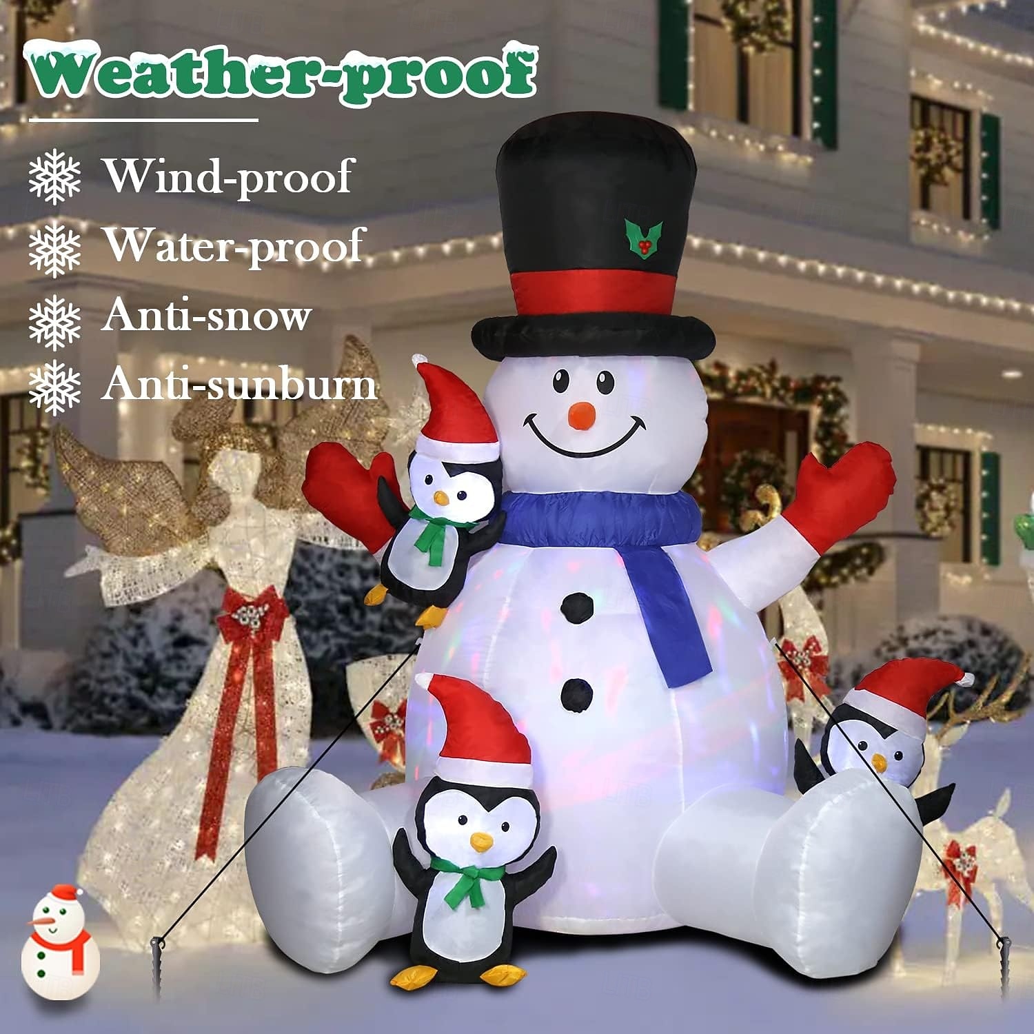 Boneco de Neve Natal Tomada de Potência 1pç de 2025 por $93.99 –P2