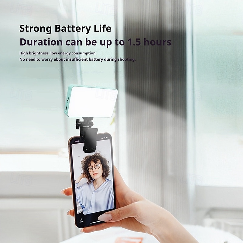 2025年 ポータブル セルフィー スマホライト 3モード LED クリップオンライト 充電式ビデオライト iPhone 写真 ティックトック Vlog コンピューター ノートパソコン ビデオ会議用  コレクション – $21.99 –P8