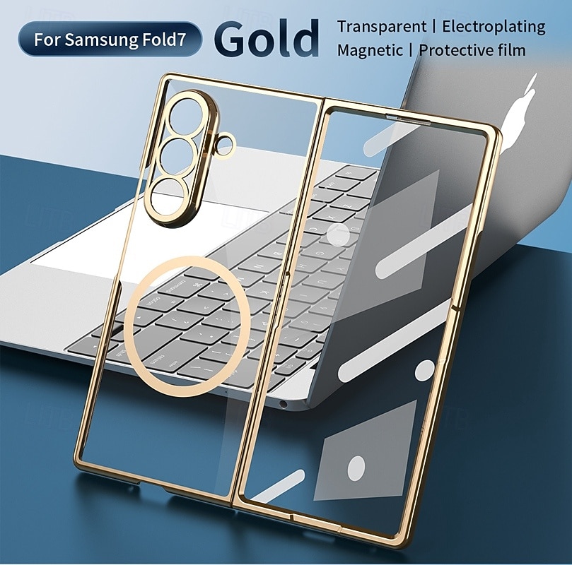 телефон Кейс для Назначение SSamsung Galaxy Z-образный сгиб 7 Z-сгиб 6 Z Fold 5 Z Fold 4 Кейс на заднюю панель Поддержка беспроводной зарядки Защита от удара Ретро Покрытие ПК 2025 - $16.99 –P9