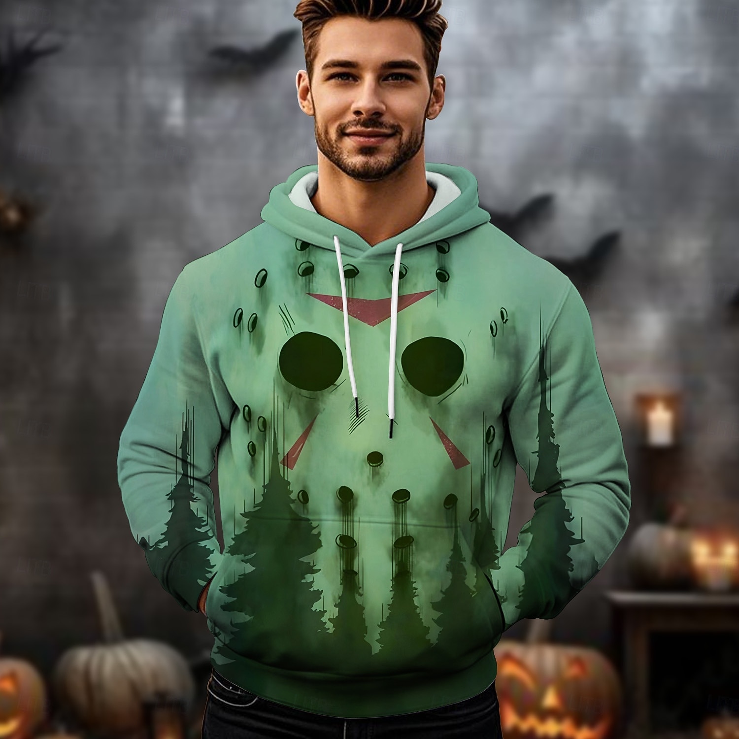 Výkřik Ghostface Kapuce Pullover Postavička Grafika Pro Pánské Dámské Unisex Dospělé předvečer Všech svatých Karneval 3D tisk Výkon Párty 2025 - $29.99 –P1