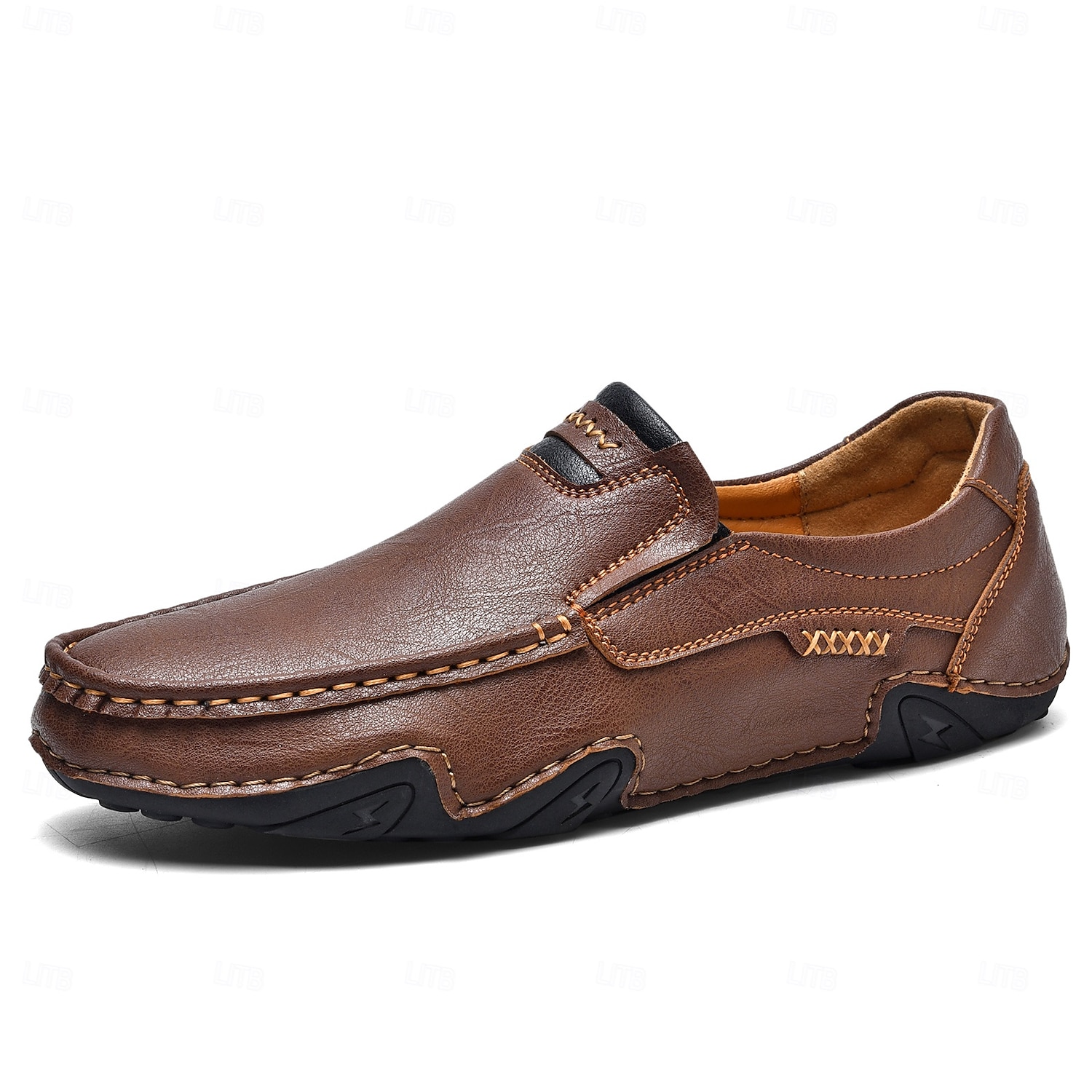 Miesten ruskeat slip-on-mokkasiinit ajokengät – joustavat ja rennot loaferit viikonloppumatkoille, työmatkoille ja kesäretkille 2025 - $42.99 –P2