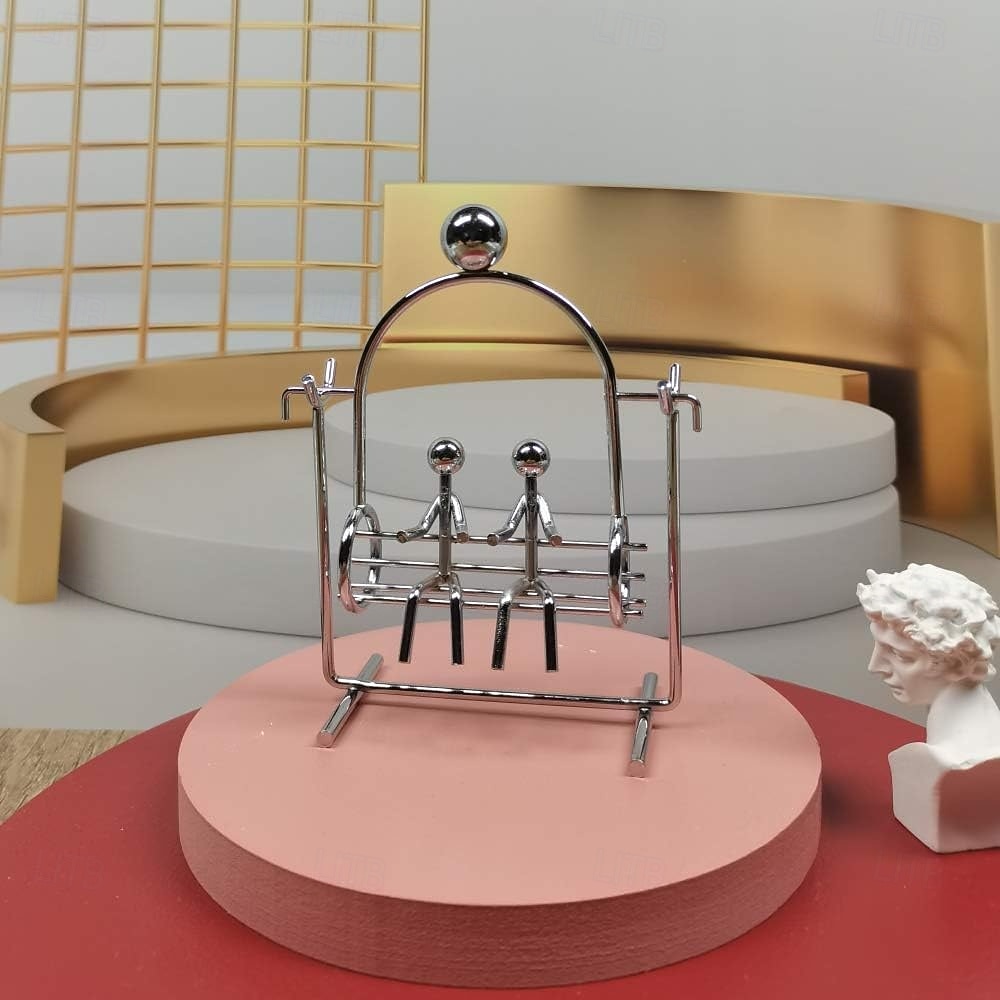 Stalowa rzeźba równoważąca, zabawka do balansowania, sztuka kinetyczna, zabawka do balansowania, nauka dekompresyjna, psychologia, dekoracja biura domowego, zabawka na biurko 2026 - $11.27 –P8