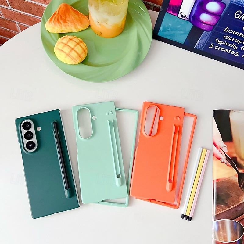 telefono Custodia Per Samsung Galaxy Piegatura a Z 7 Z Fold 6 Z Fold 5 Z Fold 4 Copertura Posteriore Resistente agli urti Retrò Silicone del 2025 a $13.99 –P9