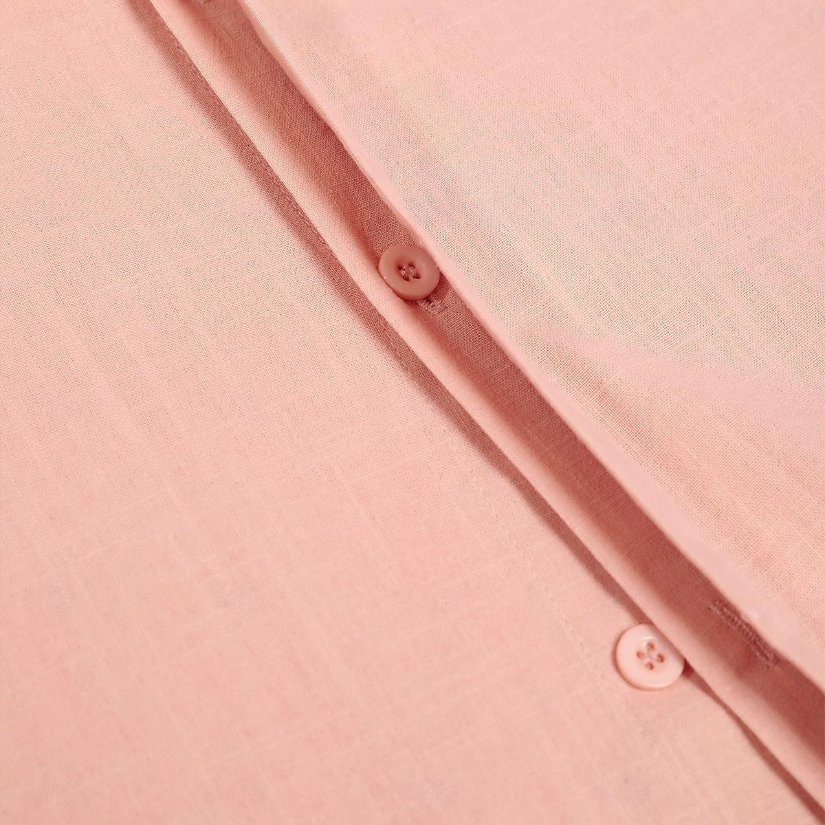 Per uomo Camicia Camicia di lino Camicia Estiva Camicia button-down Camicia casual Camicia da Spiaggia Semplice Vacanza Casuale Nero Bianco Rosa Blu Manica Corta Colletto Estate Abbigliamento del 2025 a $21.99 –P4