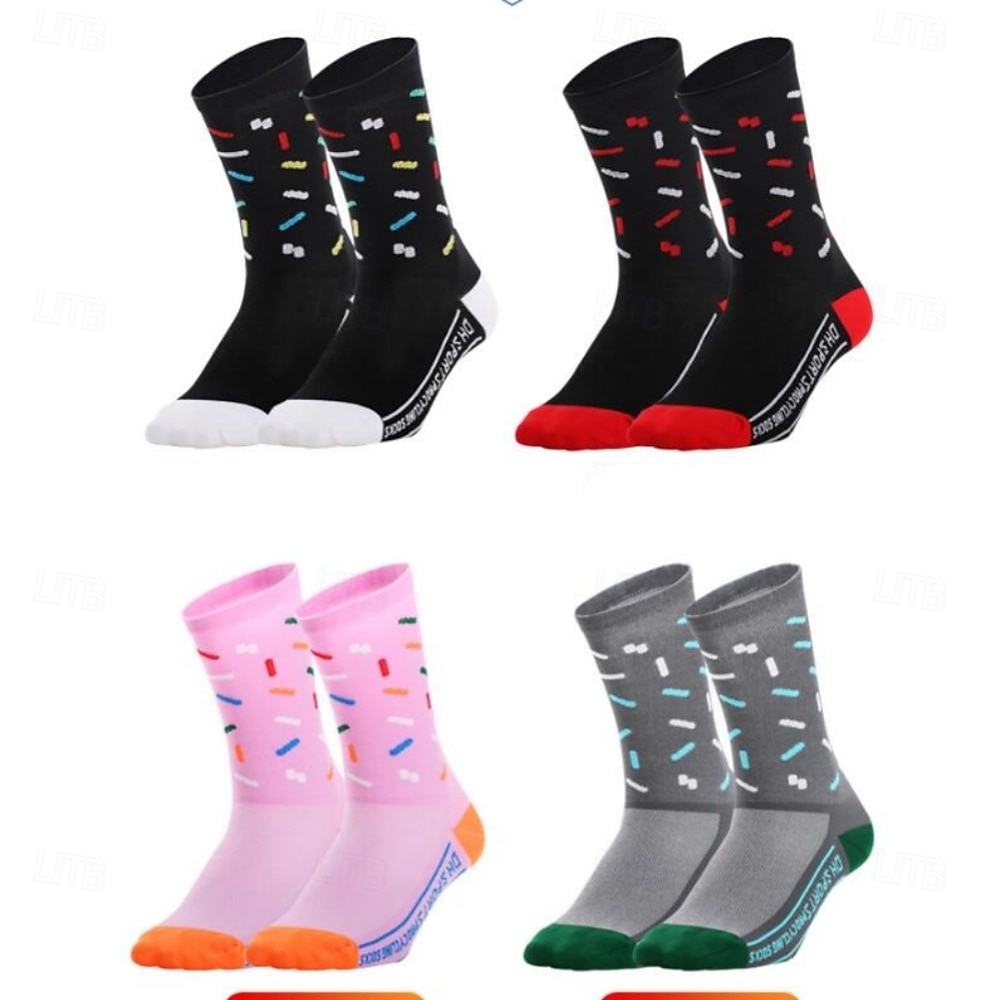 Calcetines Calcetines Ciclismo Calcetines de bicicleta Calcetines deportivos Calcetines atléticos Camping / Senderismo Senderismo Ejercicio al Aire Libre Bicicleta / Ciclismo Alta elasticidad Cómodo 2025 - $11.49 –P10