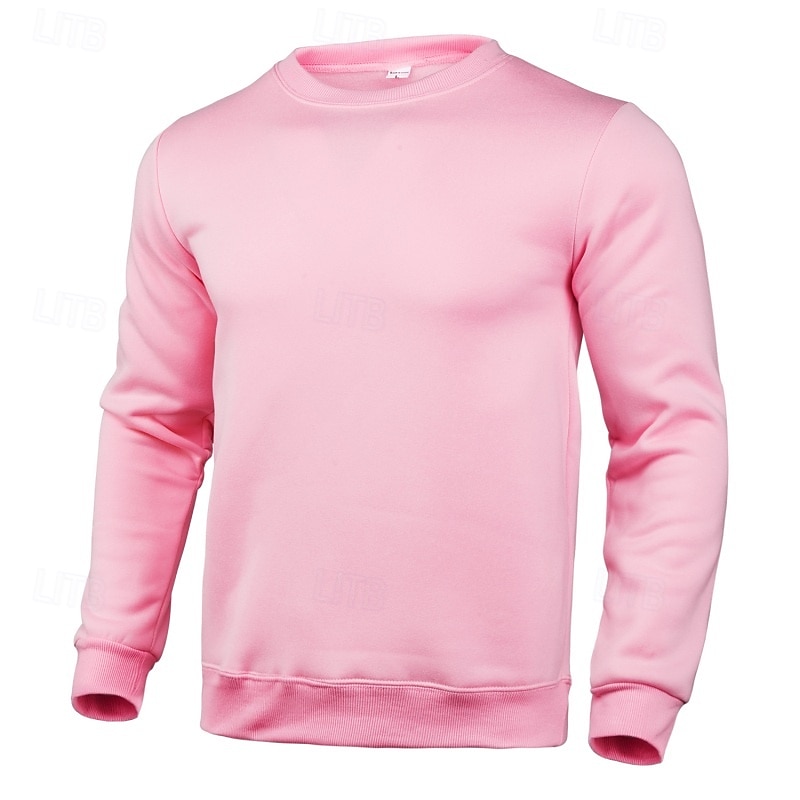 Per uomo Maglia Felpa in pile Maglione Felpa con cappuccio foderata in pile Nero Bianco Giallo Rosa Rosso Girocollo Semplice Sport & Outdoor Casuale Quotidiano Poliestere Streetwear Cool del 2025 a $8.49 –P9