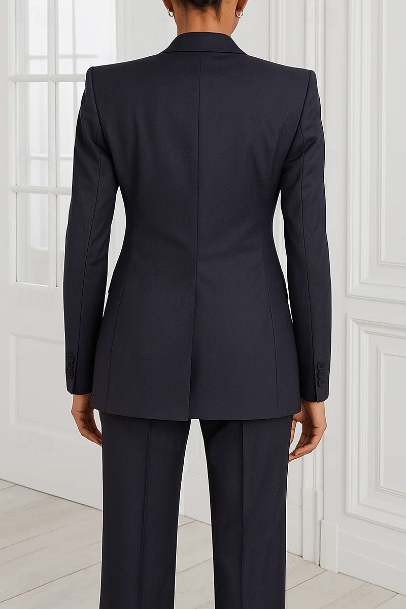 γυναικείο σακάκι tailored blazer structured jacket κομψό μακρυμάνικο με κουμπιά, μονόχρωμο μόνο τοπ 2025 - $105.99 –P2