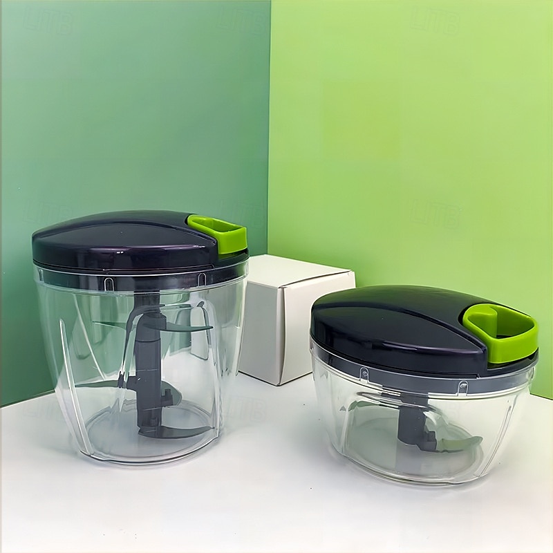 robot da cucina manuale, tritatutto per verdure con lame in acciaio inox, tritatutto portatile a mano con filo, taglia-aglio, taglia-cipolla per verdure, zenzero, frutta, noci, erbe aromatiche del 2025 a $15.99 –P3