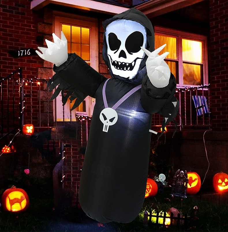 1 ks 1,2 m halloweenský bůh smrti lebka led světlo nafukovací vzduchový model vnitřní a venkovní nádvoří zahradní párty halloweenský festival atmosféra dekorativní světlo eu/us/uk/au zástrčka 2025 - $35.99 –P2