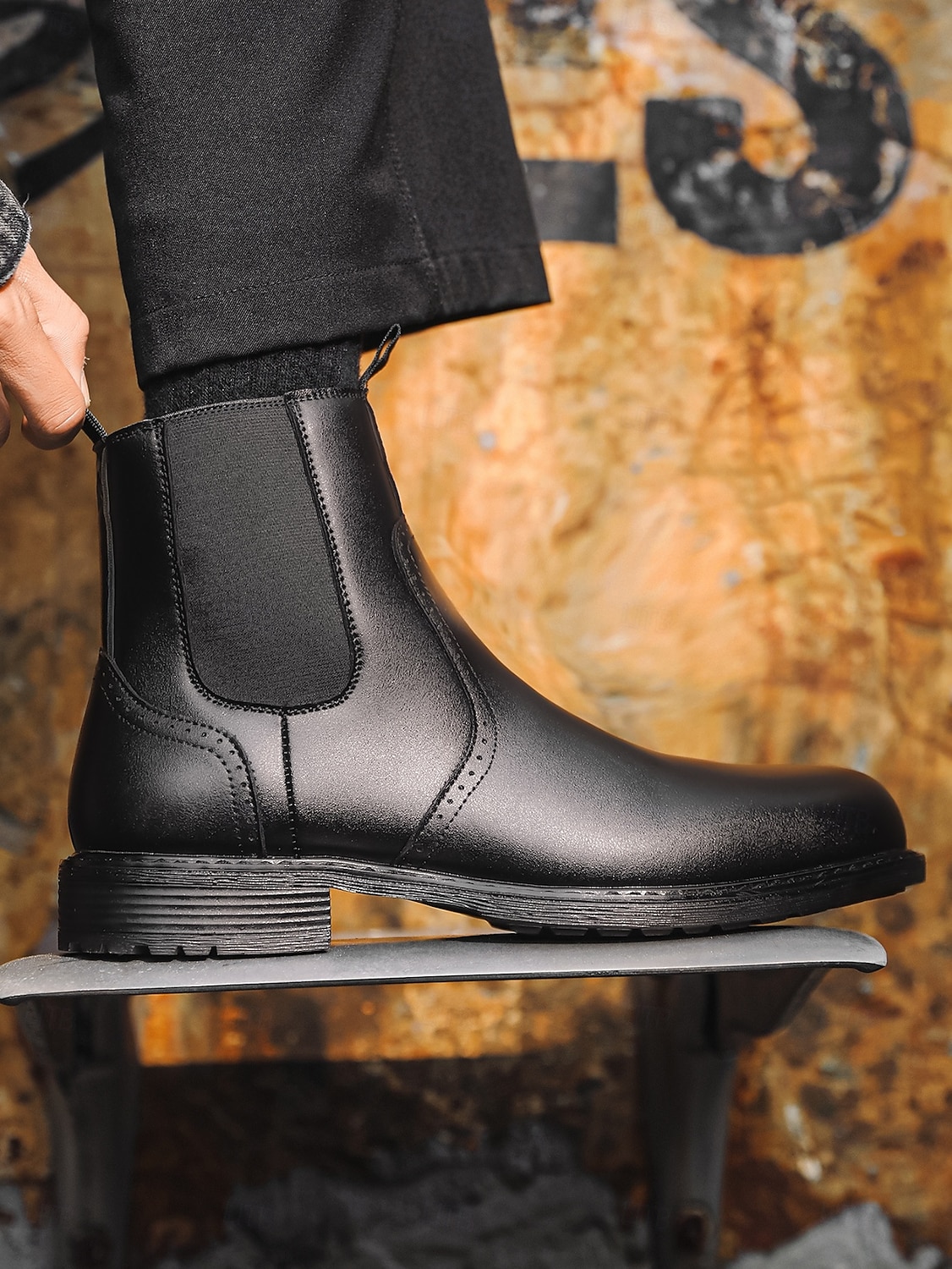 bottines Chelsea pour hommes, bottines à enfiler pour un style urbain décontracté et des tenues de tous les jours de 2025 ? $42.99 –P1