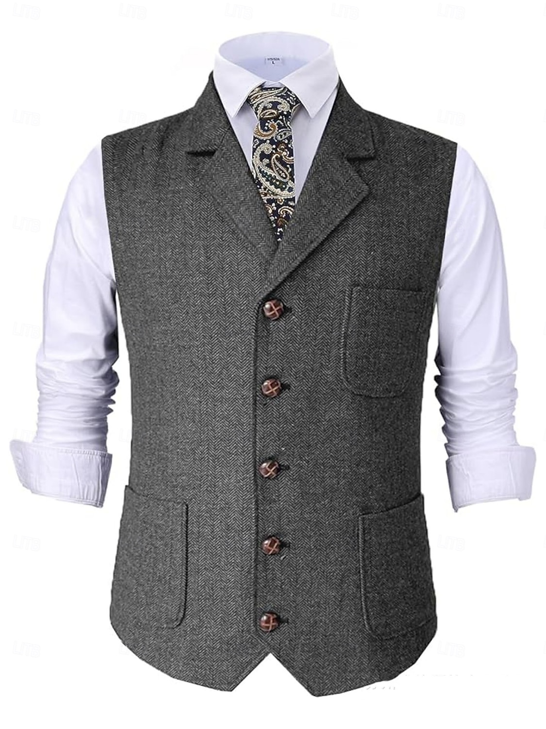 Retro Řvoucí 20s 20. léta 20. století Kamizelka Velký Gatsby Gentleman Maškarní kostým Pánské předvečer Všech svatých Karneval Večerní oslava Plesová maškaráda Dospělí Vesta 2025 - $39.99 –P8