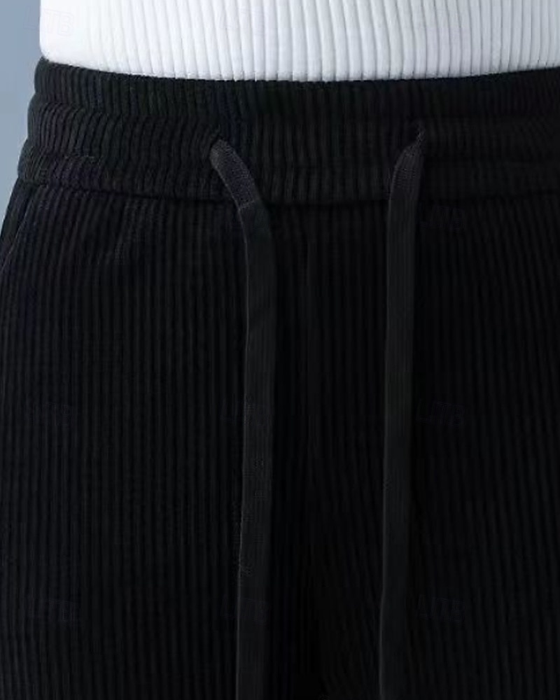 Naisten Vakosamettihousut Housut Suora Katutyyli Vapaa-aika Täyspitkä Luonnollinen Tavallinen Joustava kiristysnauhan suunnittelu Mukava Katu Pyhäpäivä Viikonloppu Tumma harmaa Musta Khaki Syksy 2025 - $20.99 –P5