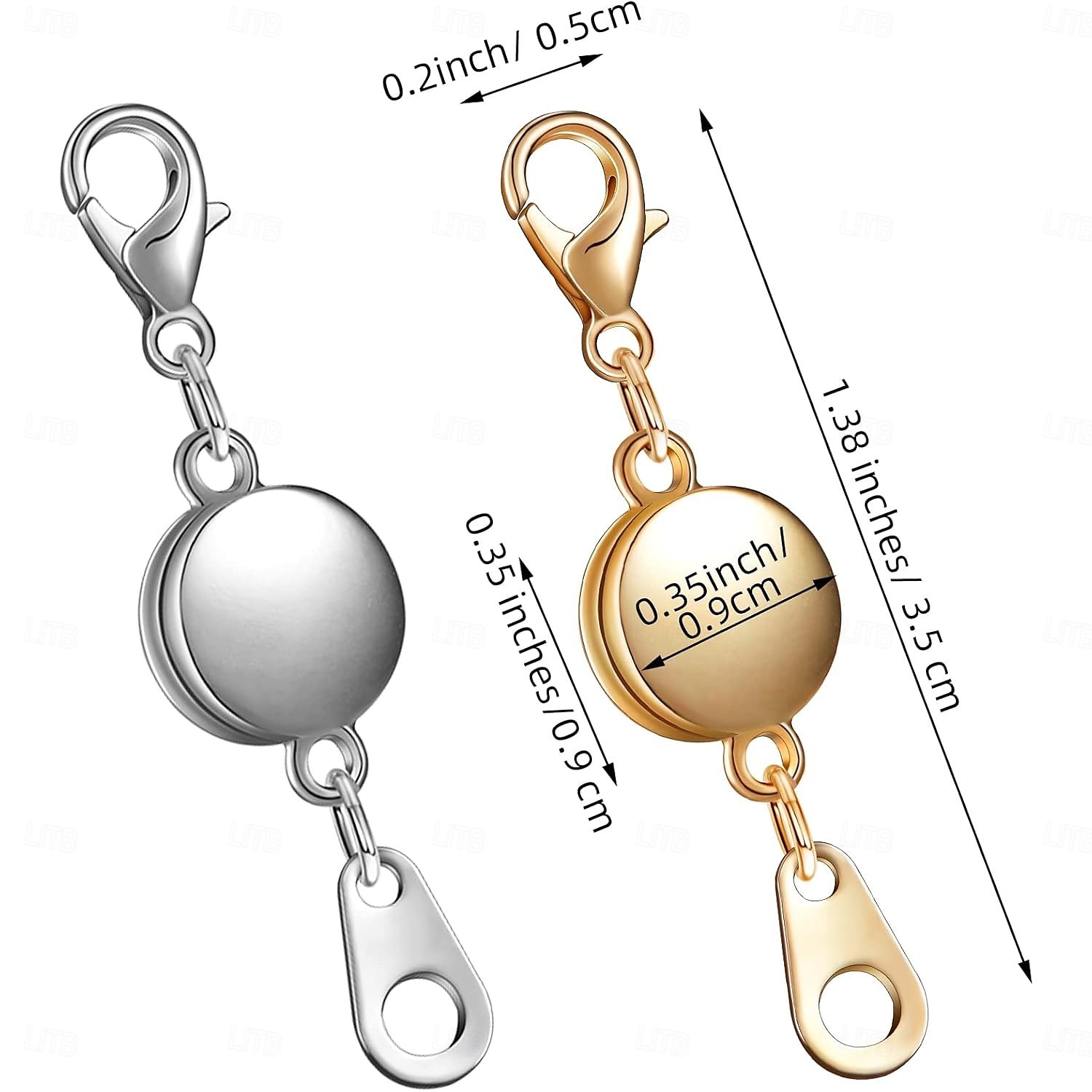 12 Pack Magnetic Necklace Clasps and Closures  Strong Magnetic Jewelry Extenders for Necklaces and Bracelets, Gold & Silver Plated Round Clasps for DIY Jewelry Making 2026 - $13.49 –P2