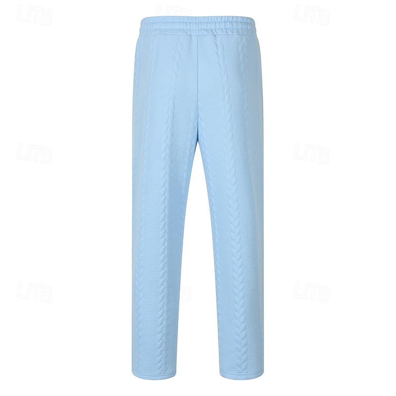 Homens Calças Esportivas Calças Jacquard Com Cordão Bolsos Tecido Conforto Esportes Diário Moda Casual Preto Branco Micro-Elástica de 2025 por $17.99 –P3