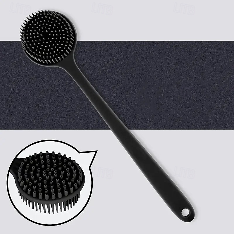 spazzola da bagno in silicone con manico lungo – spazzola esfoliante per la schiena con setole morbide, adatta a tutti i tipi di pelle, resistente &strumento per la doccia domestica igienico e facile del 2025 a $13.99 –P5