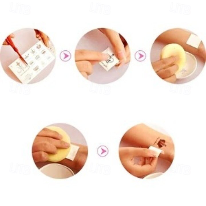 Moderní 3D tetovací samolepky, vodotěsné, dočasné body art pro ženy, barevné růže, květ, motýl, stylové malé, svěží, osobnostní design, zakrývání jizev, tetování 2026 - $9.99 –P5