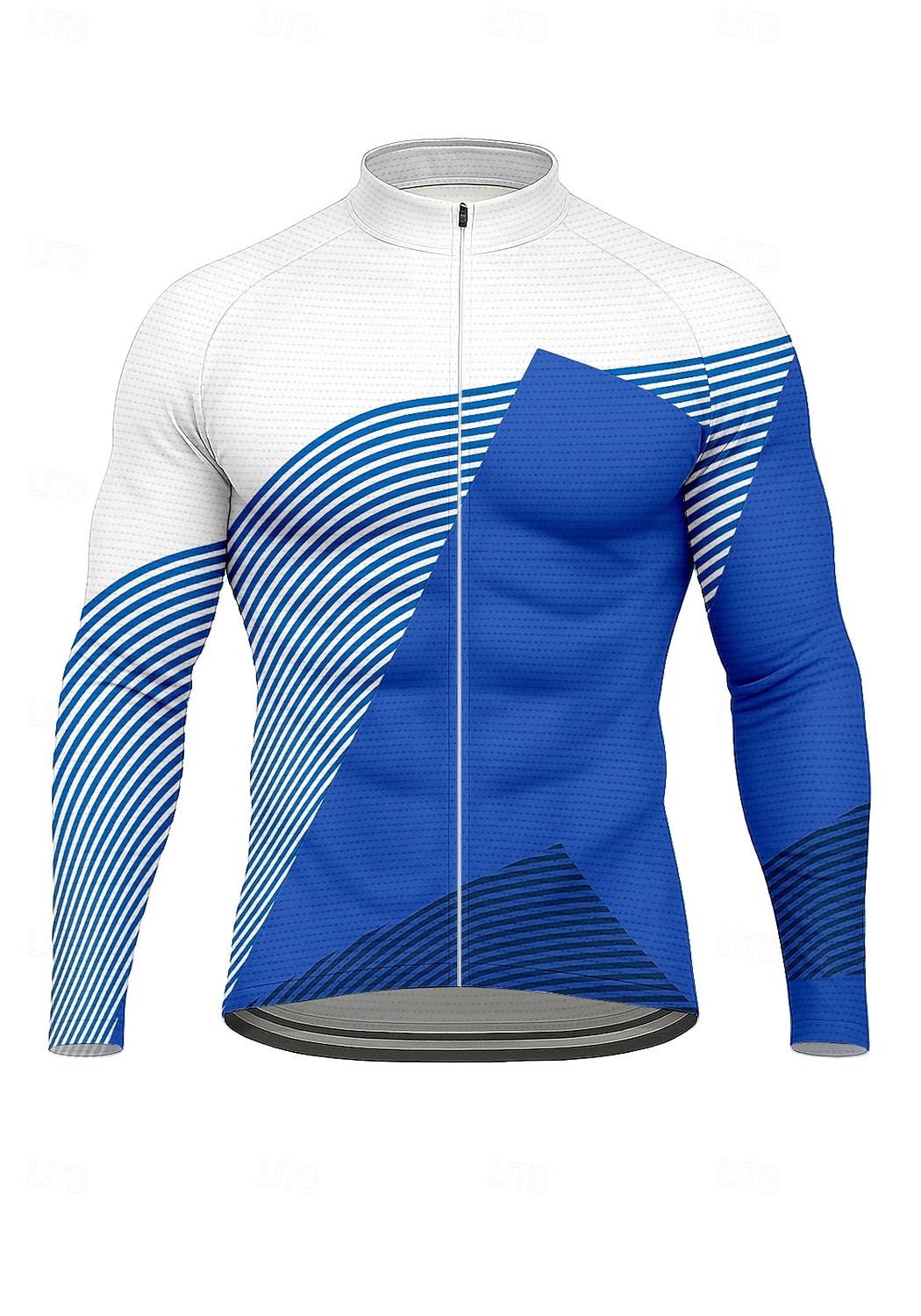 Homme Hauts Maillot de cyclisme Graphique Géométrique manche longue Cyclisme Maillot Top avec 3 poches arrière Soleil Protection solaire Écran solaire Séchage Rapide Des sports Bleu Rouge Orange de 2026 ? $34.99 –P1