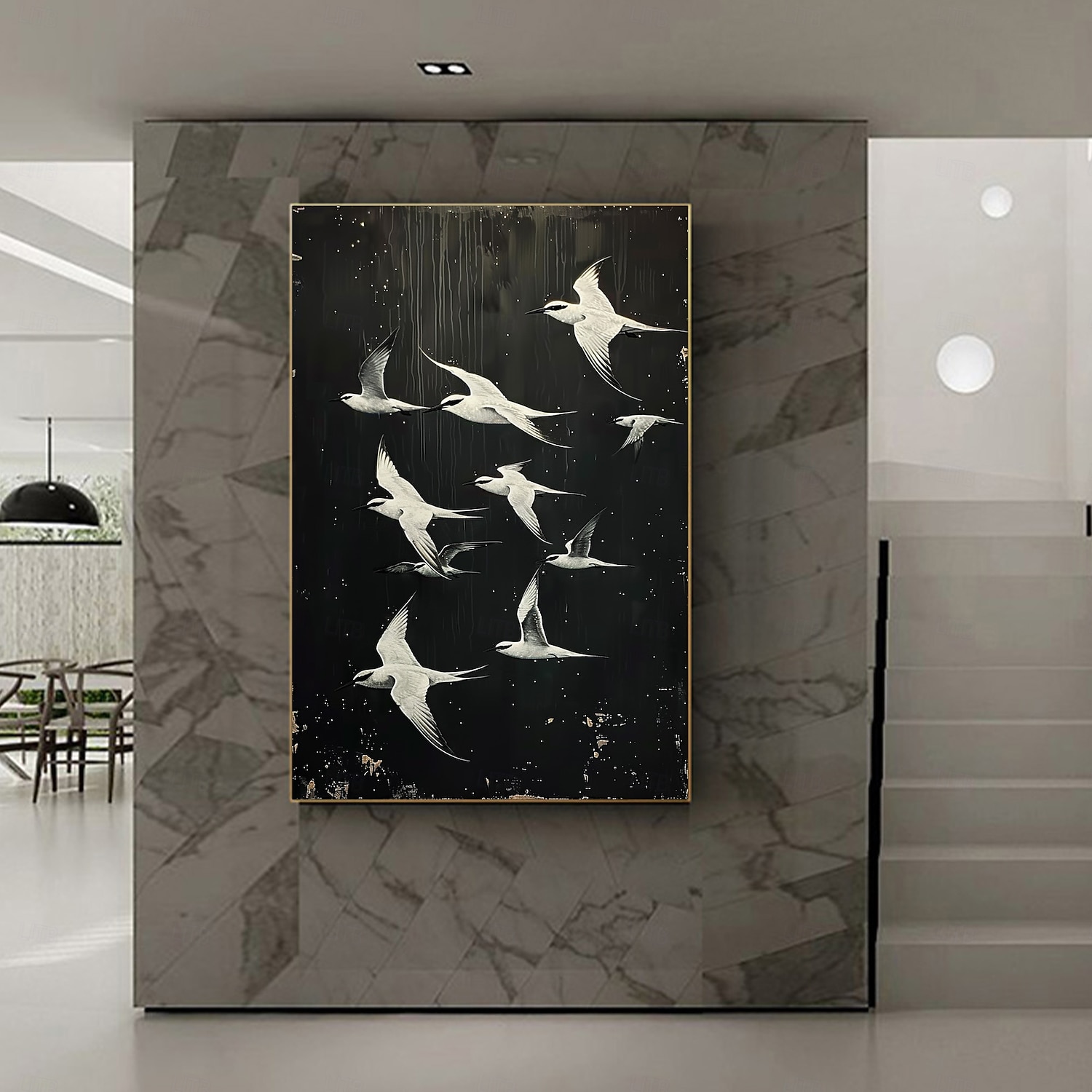 Handmade Original Flying Bird Oil Painting On Canvas Abstract Animal Wall Art for Home Decor With Stretched Frame Without Inner Frame Painting 2025 - $100.99 –P2