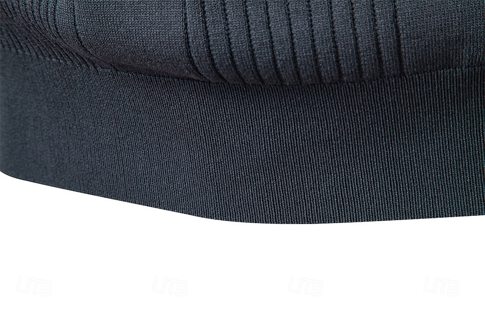 Herre Pullover genser Strikke Vanlige topper Fargeblokk Knapper Helfarge Polokrage Årgang Daglig Skole Hjem Klær Vår Høst Blå Brun S M L 2025 - $32.99 –P7