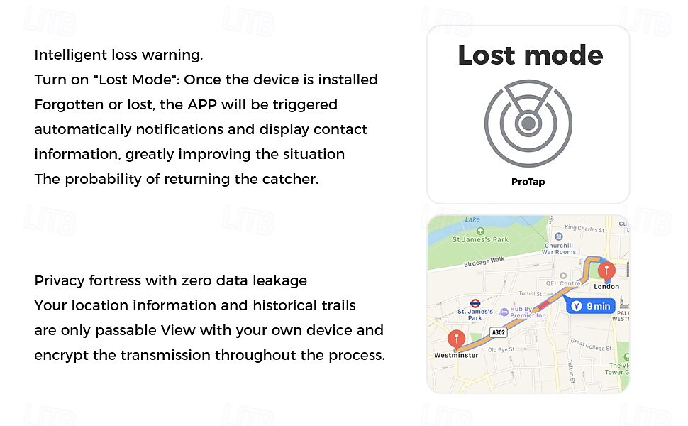 procédure de suivi GPS intelligent &Localisateur portable anti-perte, étanchéité IP65, compatible avec les systèmes Android et iOS de 2025 ? $18.99 –P15