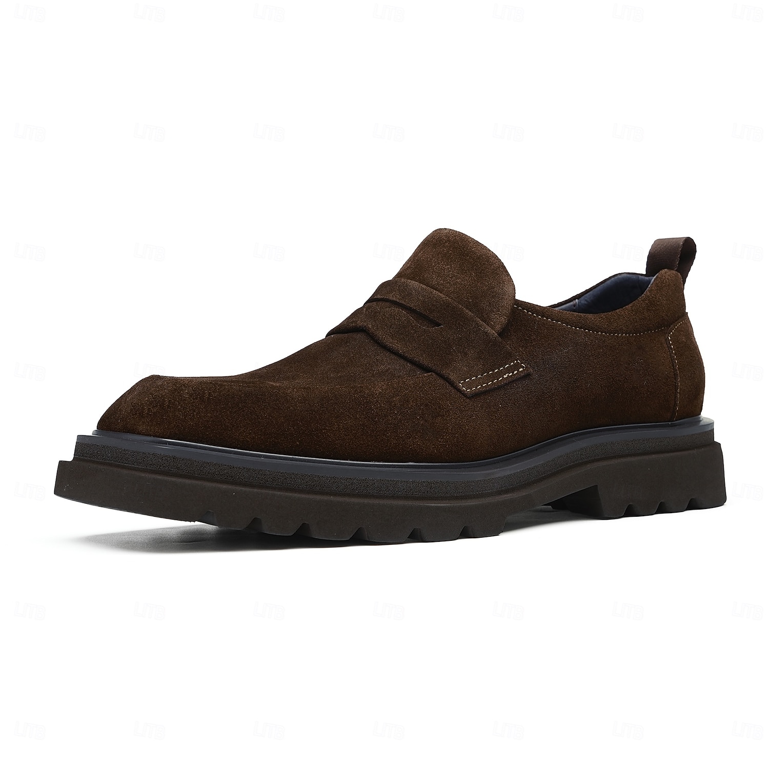 miesten naudannahkaiset mokkanahkaiset loaferit - klassiset business-rennot slip-on-pukukengät toimisto- ja juhlakäyttöön 2025 - $89.99 –P2